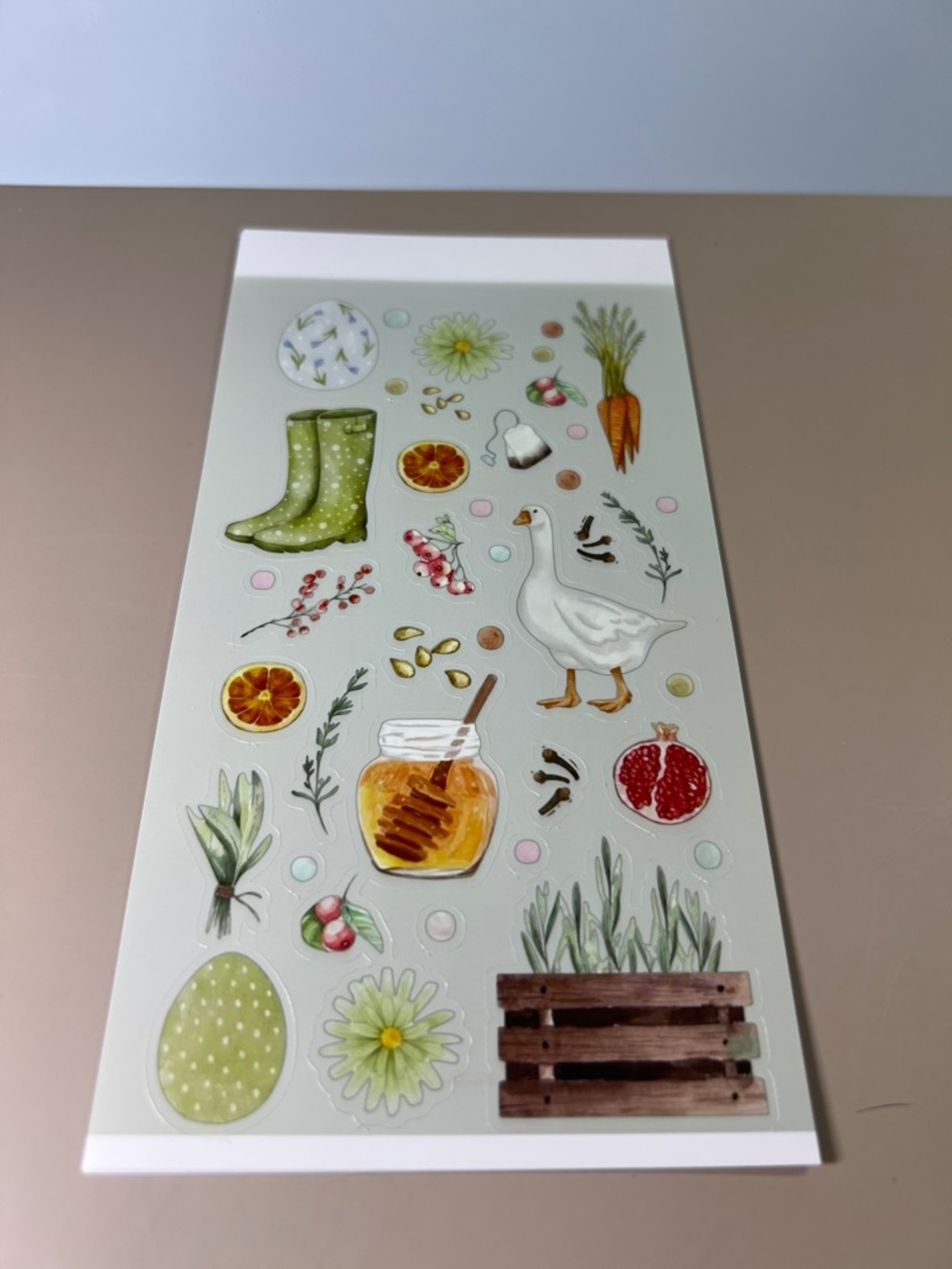 Hand Crafted Green and Brown Farmhouse Sticker Sheet
